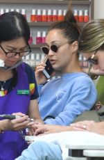 ASHEY GREENE and CARA SANTANA at a Nail Salon in Beverly Hills 06/06/2018