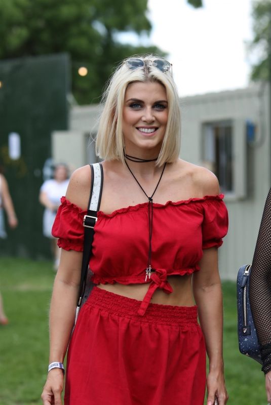ASHLEY JAMES Arrives at The Mighty Hoopla Festival in London 06/03/2018