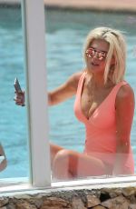 ASHLEY JAMES in Swimsuit at a Pool in Ibiza 06/06/2018