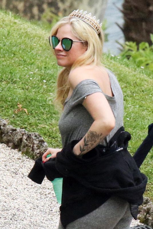 AVRIL LAVIGNE on Vacation on Lake Como in Italy 05/31/2018