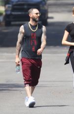 BEHATI PRINSLOO and Adam Levine Leves Pilates Class in Studio City 06/22/2018