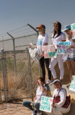 BELLA and DANI THORNE at Rally in Support of Refugee Children and Families Seeking Asylum in Tornillo 06/24/2018
