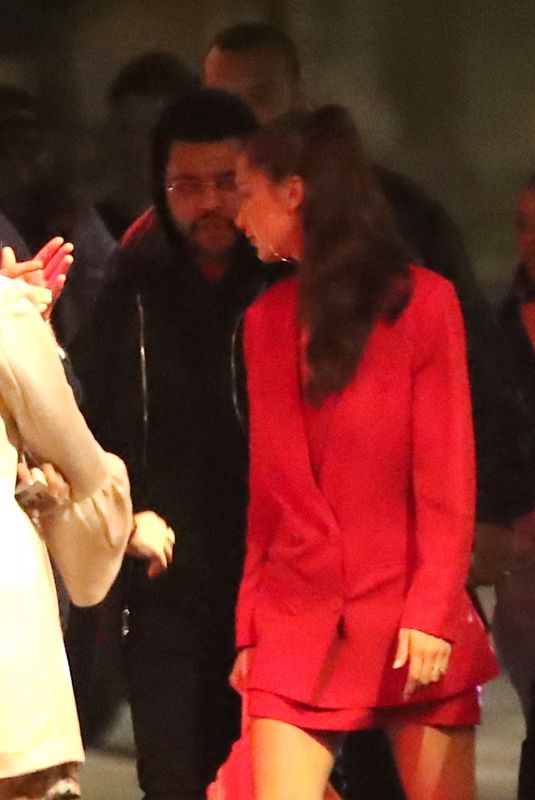 BELLA HADID and The Weeknd Out for Dinner in Paris 05/31/2018