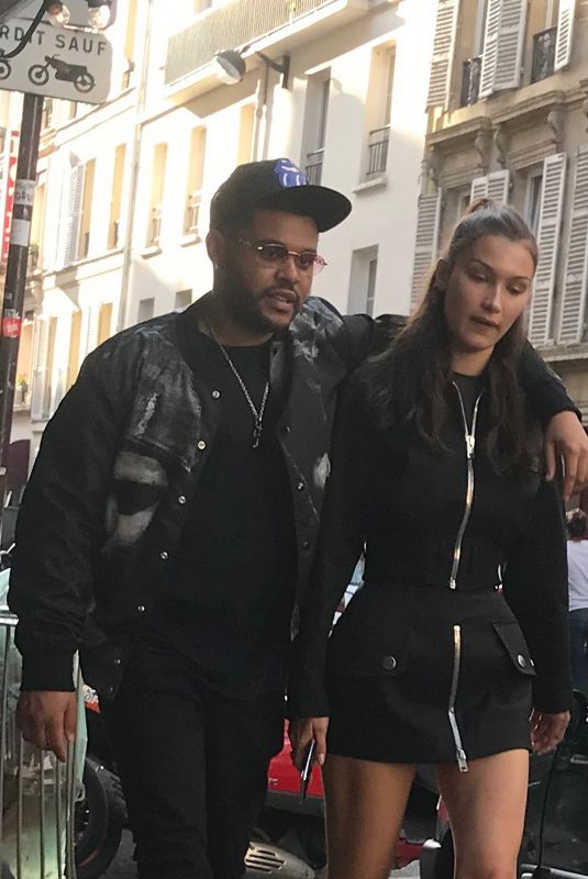 BELLA HADID and The Weeknd Out in Paris 05/31/2018