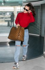 BELLA HADID Arrives at Charles De Gaulle Airport in Paris 06/02/2018