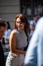 BELLA HADID Arrives at Versace Fashion Show in Milan 06/16/2018