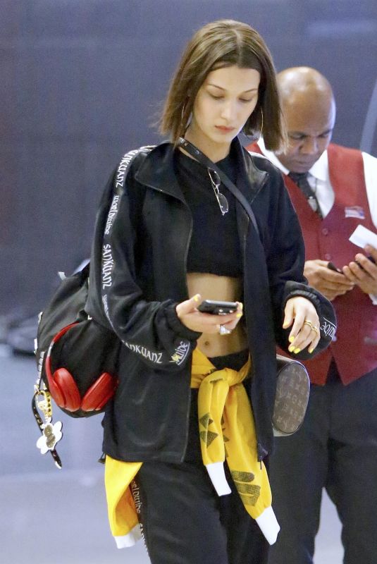 BELLA HADID at JFK Airport in New York 06/24/2018