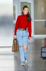 BELLA HADID in Ripped Jeans at JFK Airport in New York 06/02/2018