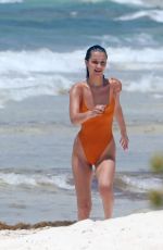 BELLA HADID in Swimsuit at a Beach in Cancun 06/06/2018