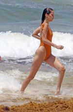 BELLA HADID in Swimsuit at a Beach in Cancun 06/06/2018