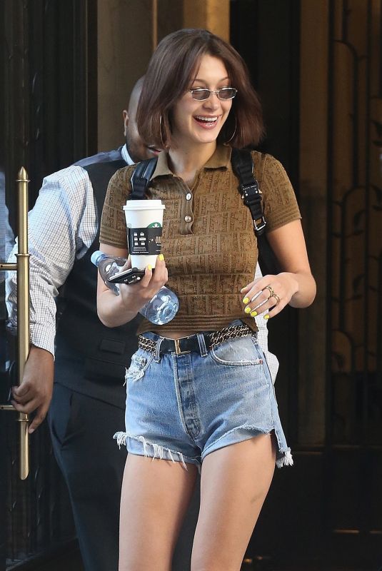BELLA HADID Leaves Her Apartment in New York 06/25/2018