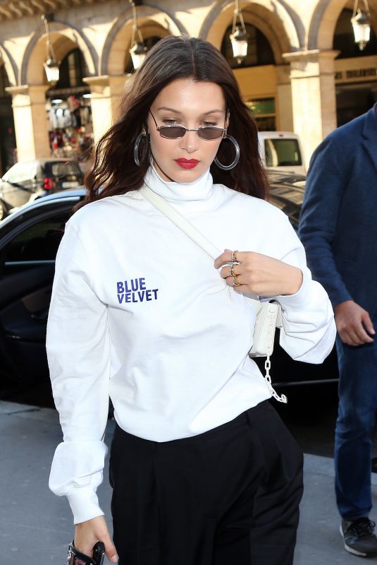BELLA HADID Leaves Her Hotel in Paris 06/22/2018