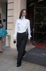 BELLA HADID Leaves Her Hotel in Paris 06/22/2018