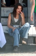 BELLA HADID on the Set of a Photoshoot in New York 06/25/2018