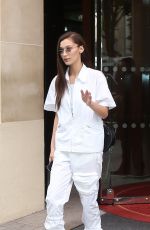 BELLA HADID Out and About in Paris 06/29/2018