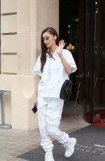 BELLA HADID Out and About in Paris 06/29/2018