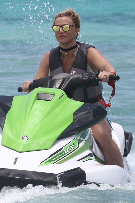 BRITNEY SPEARS Riding a Jetski in Miami 06/06/2018