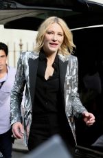 CATE BLANCHETT Arrives at Late Late Show with James Cordon in London 06/18/2018