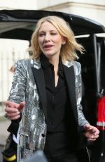 CATE BLANCHETT Arrives at Late Late Show with James Cordon in London 06/18/2018