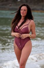 CHARLOTTE CROSBY in Swimsuit at a Beach in Saint Lucia 06/13/2018