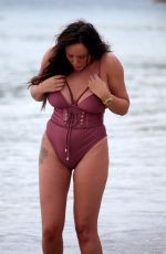 CHARLOTTE CROSBY in Swimsuit at a Beach in Saint Lucia 06/13/2018