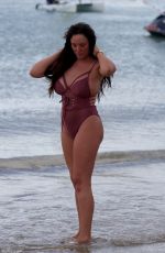 CHARLOTTE CROSBY in Swimsuit at a Beach in Saint Lucia 06/13/2018