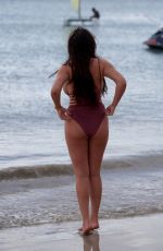 CHARLOTTE CROSBY in Swimsuit at a Beach in Saint Lucia 06/13/2018