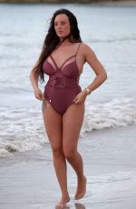 CHARLOTTE CROSBY in Swimsuit at a Beach in Saint Lucia 06/13/2018