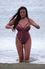 CHARLOTTE CROSBY in Swimsuit at a Beach in Saint Lucia 06/13/2018