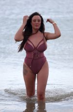 CHARLOTTE CROSBY in Swimsuit at a Beach in Saint Lucia 06/13/2018