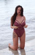 CHARLOTTE CROSBY in Swimsuit at a Beach in Saint Lucia 06/13/2018