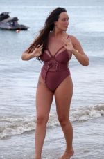 CHARLOTTE CROSBY in Swimsuit at a Beach in Saint Lucia 06/13/2018