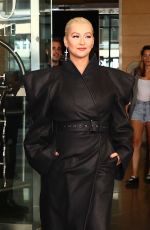 CHRISTINA AGUILERA Arrives at Tonight Show Starring Jimmy Fallon in New York 06/14/2018