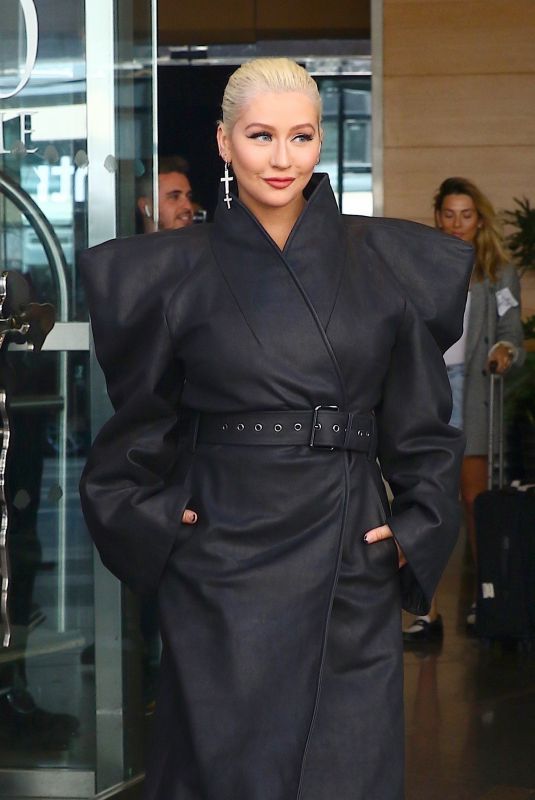 CHRISTINA AGUILERA Arrives at Tonight Show Starring Jimmy Fallon in New York 06/14/2018