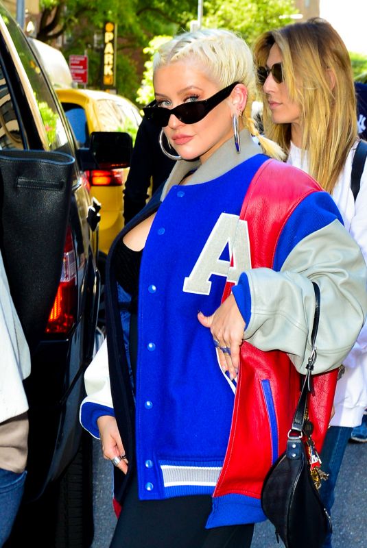 CHRISTINA AGUILERA Leaves Locanda Verde in New York 06/16/2018