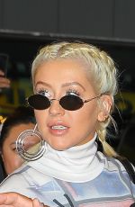 CHRISTINA AGUILERA Leaves TRL Studios in New York 05/13/2018