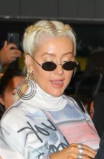 CHRISTINA AGUILERA Leaves TRL Studios in New York 05/13/2018