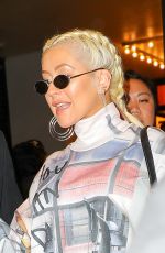 CHRISTINA AGUILERA Leaves TRL Studios in New York 05/13/2018
