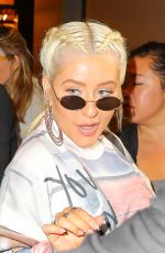 CHRISTINA AGUILERA Leaves TRL Studios in New York 05/13/2018