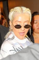 CHRISTINA AGUILERA Leaves TRL Studios in New York 05/13/2018