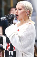 CHRISTINA AGUILERA Performs at Today Show in New York 06/15/2018