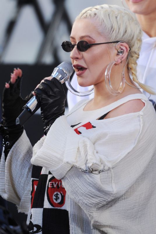 CHRISTINA AGUILERA Performs at Today Show in New York 06/15/2018