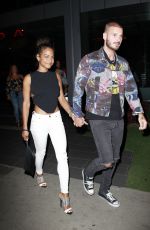 CHRISTINA MILIAN and Matt Pokora at Boa Steakhouse in Los Angeles 06/07/2018