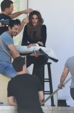 CINDY CRAWFORD on the Set of a Photoshoot in Los Angeles 06/29/2018