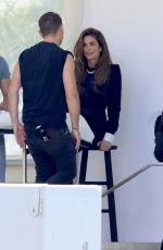 CINDY CRAWFORD on the Set of a Photoshoot in Los Angeles 06/29/2018