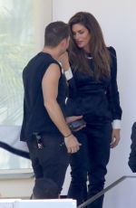 CINDY CRAWFORD on the Set of a Photoshoot in Los Angeles 06/29/2018