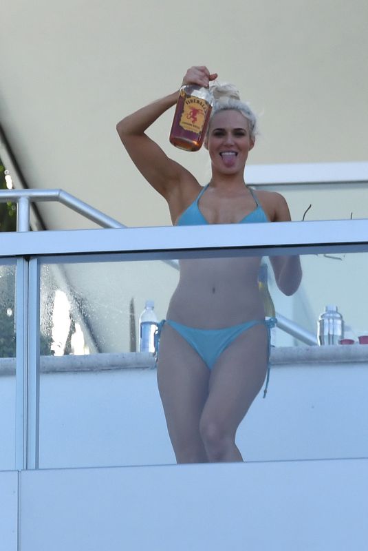 CJ LANA PERRY in Bikini on a Balcony in Miami 05/31/2018