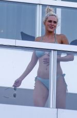 CJ LANA PERRY in Bikini on a Balcony in Miami 05/31/2018