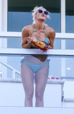 CJ LANA PERRY in Bikini on a Balcony in Miami 05/31/2018