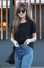 DAKOTA JOHNSON in Jeans Leaves Meche Salon in Beverly Hills 06/26/2018